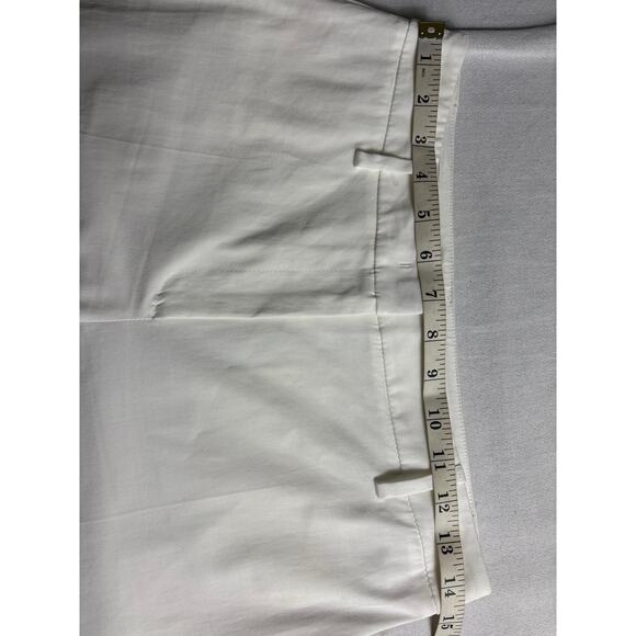 Weekend Max Mara White Cropped Cigarrete Trousers Women's Size 6 Stretch Cotton - Picture 8 of 11